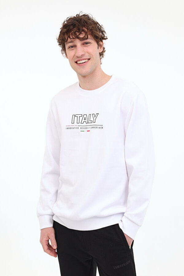 ML RENATO 16ITL413 5FX Beyaz Erkek Sweatshirt