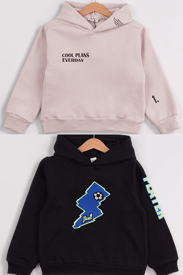 Erkek Çocuk 2 li Paket Basic Sweatshirt