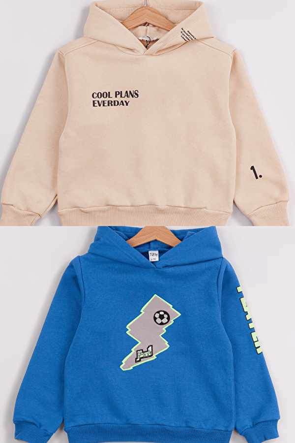 Erkek Çocuk 2 li Paket Basic Sweatshirt