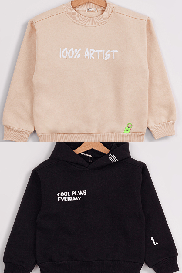 Erkek Çocuk 2 li Paket Basic Sweatshirt