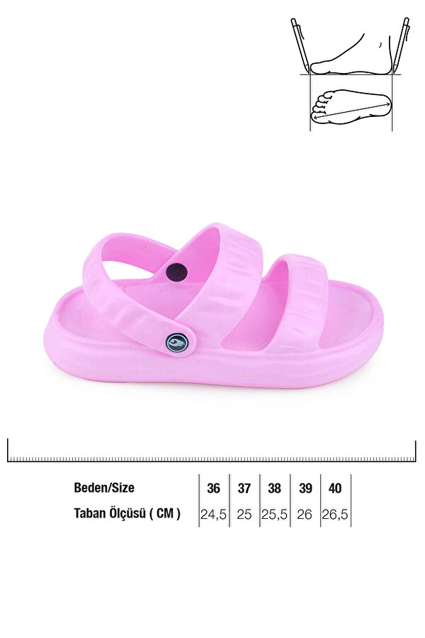 Yazlık Islak Zemine Uygun Ev Banyo Bahçe Kadın Sandalet Terlik