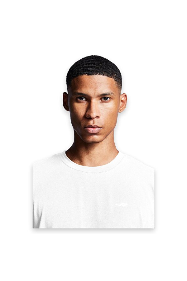 25S1202 Kısa Kol Beyaz Erkek T-Shirt