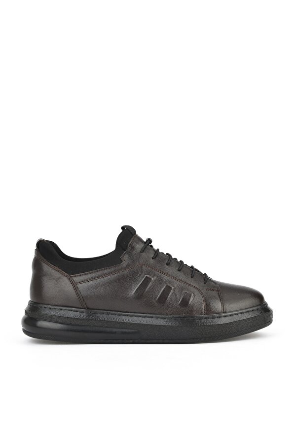 Erkek Hakiki Deri Sneaker 143423Z72 Kahve
