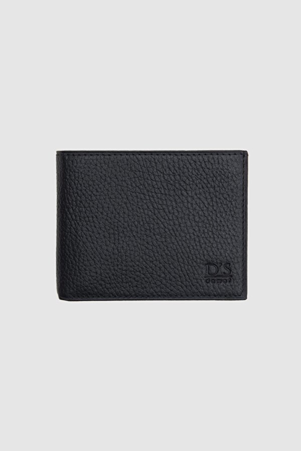 Ds Damat Siyah Hakiki Deri Kutulu Dikey Cüzdan