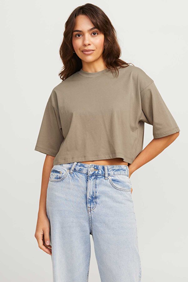 JXANDREA LOOSE SSTEE JRS Bej Kadın Kısa Kol T-Shirt