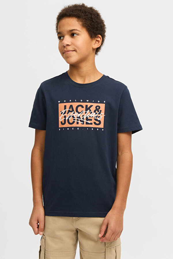 JJCOLTON TEE SS Lacivert Erkek Çocuk Kısa Kol T-Shirt