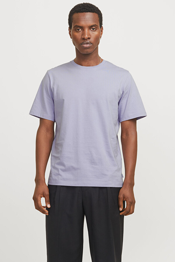 JJEORGANIC BASIC TEE SS Lila Erkek Kısa Kol T-Shirt
