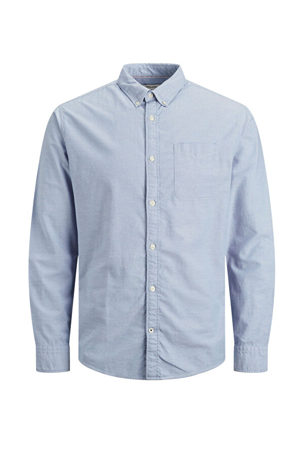 JJEOXFORD SHIRT LS NOOS Mavi Erkek Gömlek