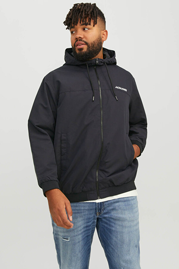 JJERUSH HOOD BOMBER NOOS Siyah Erkek Ceket