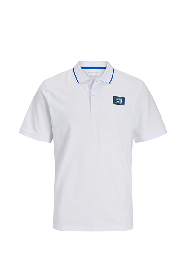 JJHUDSON POLO SS Beyaz Erkek Kısa Kol T-Shirt