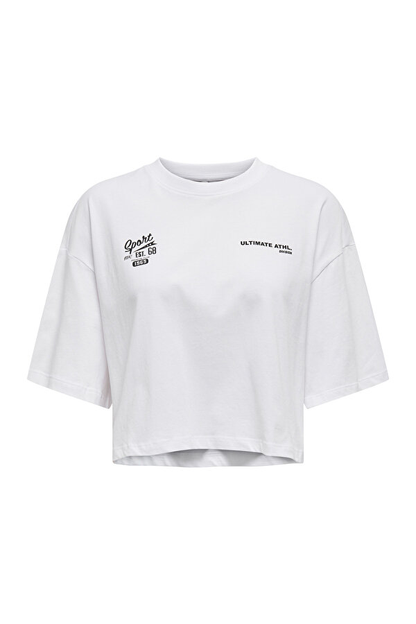 ONLSUE S/S SPORT TOP BOX Beyaz Kadın Kısa Kol T-Shirt