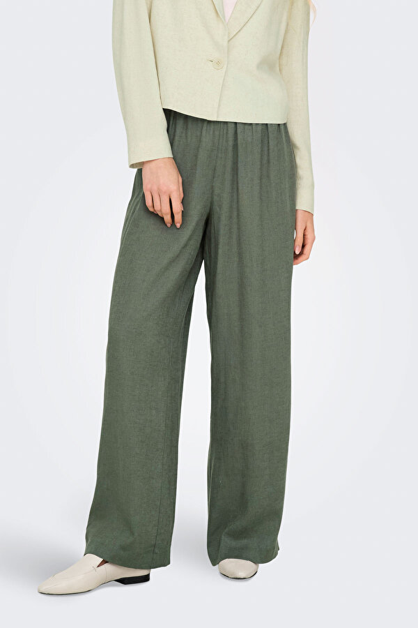 ONLTOKYO LIFE HW LINEN BL Yeşil Kadın Pantolon