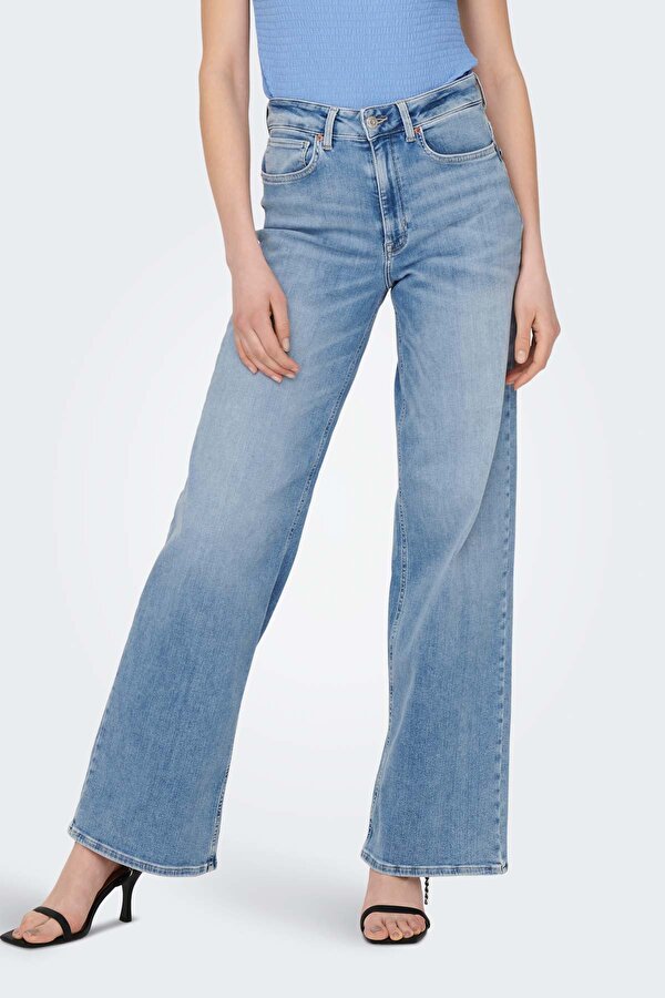 ONLMADISON BLUSH HW WIDE Mavi Kadın Jean Pantolon