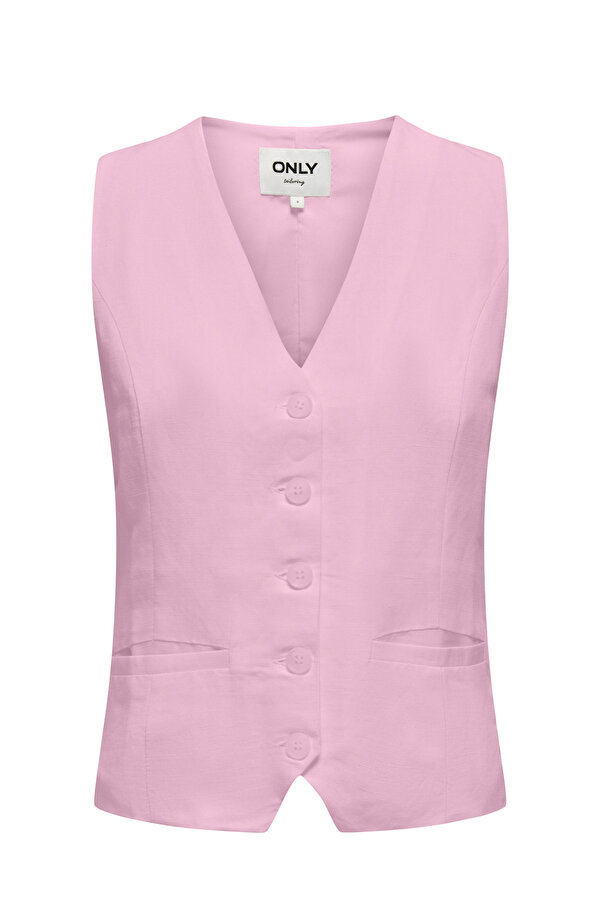 ONLWINDY LIFE S/L LINEN B Pembe Kadın Yelek
