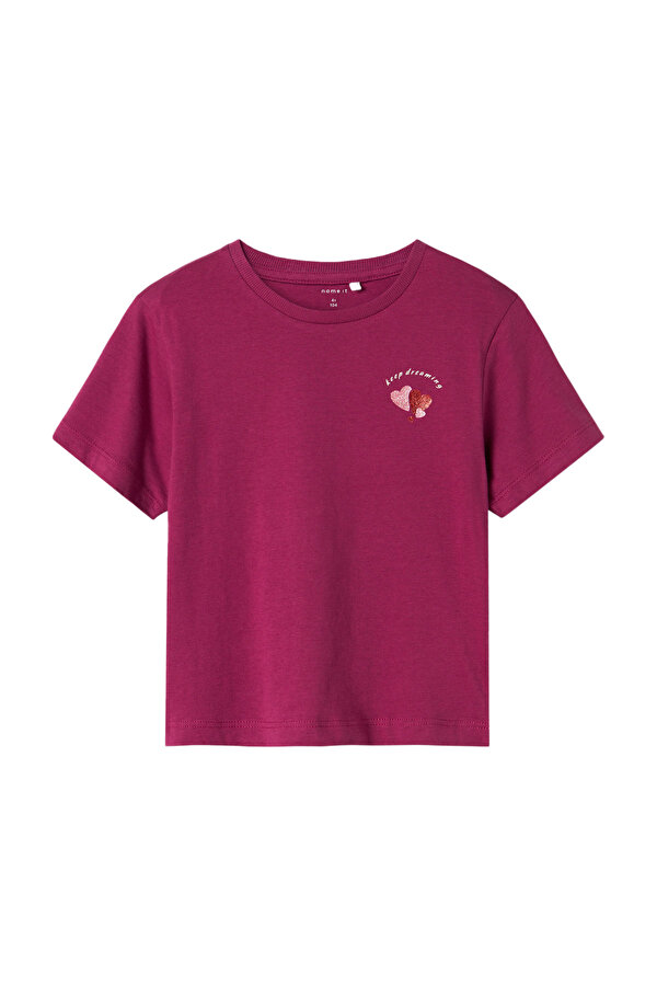 NMFBETRIA SS NREG TOP PB Pembe Kız Çocuk Kısa Kol T-Shirt