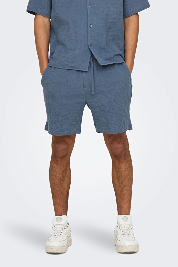 ONSTEL-PAS 0158 SHORTS Mavi Erkek Şort