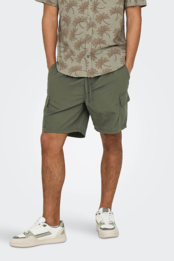 ONSKAL CARGO 0287 SHORTS Yeşil Erkek Şort