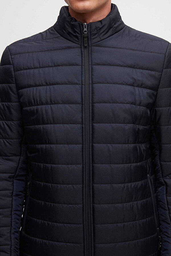 Ds Damat Slim Fit Lacivert Rüzgar Geçirmez Elyaf Dolgulu Şişme Mont