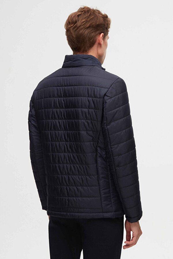 Ds Damat Slim Fit Lacivert Rüzgar Geçirmez Elyaf Dolgulu Şişme Mont