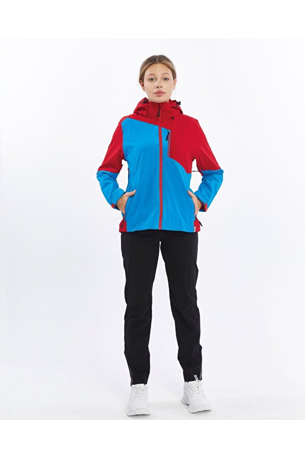 Windbreaker Kadın Ceket-MAVİ-KIRMIZI