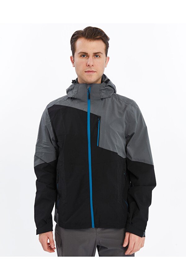 Windbreaker Erkek Ceket-FÜME-SİYAH