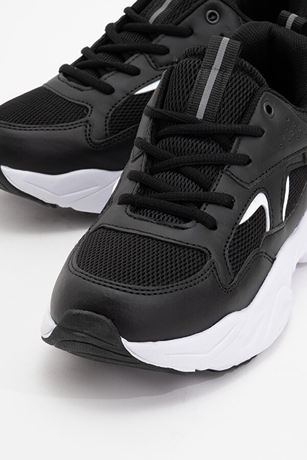 Kadın Bağcıklı Spor Ayakkabı SİYAH BEYAZ