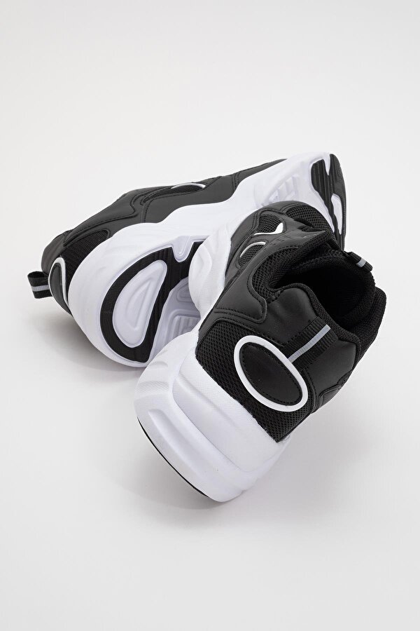 Kadın Bağcıklı Spor Ayakkabı SİYAH BEYAZ