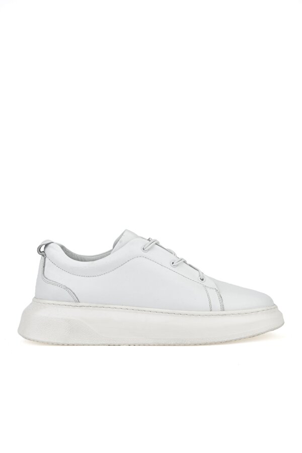 Erkek Hakiki Deri Sneaker 151987Z133 Beyaz