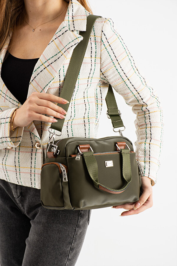 SN 1422 Kadın Omuz Çantası El Çantası Çapraz Çanta YEŞİL TABA