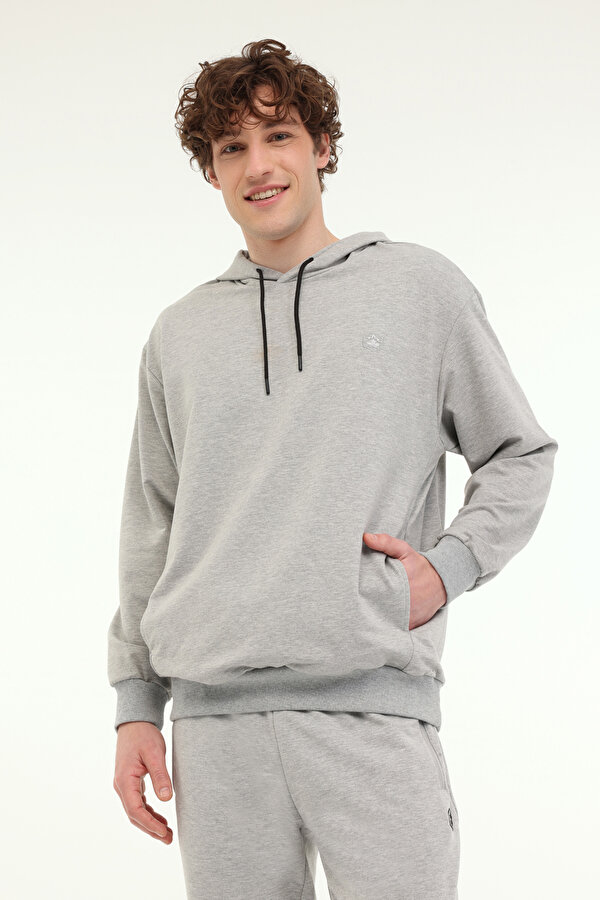 MB SN73 HOODIE 5FX GRI MELANJ Erkek Sweatshirt