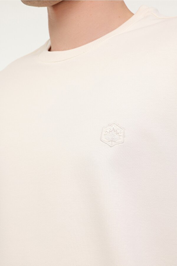 MB SN75 C NECK SW 5FX Ekru Erkek Sweatshirt