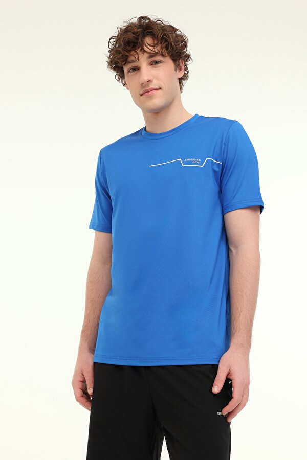 ML RENATO 11ITL1019 5FX Saks Erkek Kısa Kol T-Shirt