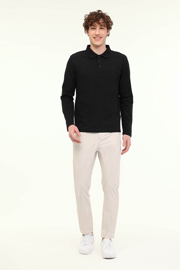 MB UKOL POLO 5FX Siyah Erkek Uzun Kol T-Shirt