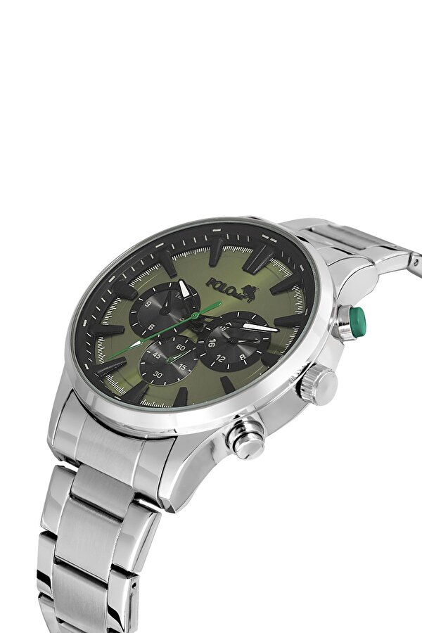 Klasik Metal Erkek Kol Saati Gümüş Yeşil Renk PL-0975E3x