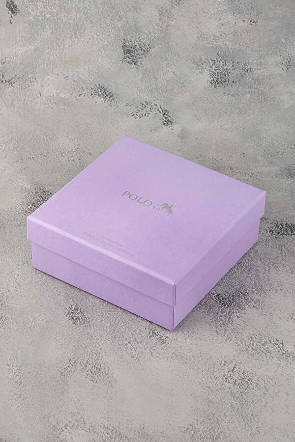 Kadın Kol Saati Ve Parfüm Seti Hediyelik Kutsunda Kombin Gümüş Mor Renk ST-2128S6