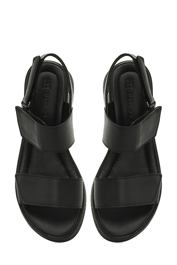 25S-271 5FX Siyah Kadın Dolgu Topuk Sandalet