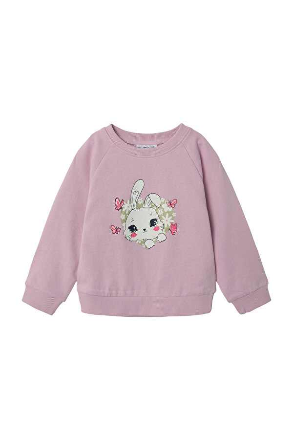NMFVENUS LS NREG SWEAT UN Pembe Kız Çocuk Sweatshirt