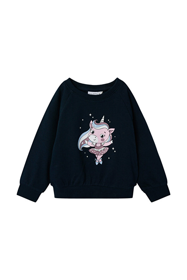 NMFVENUS LS NREG SWEAT UN Lacivert Kız Çocuk Sweatshirt