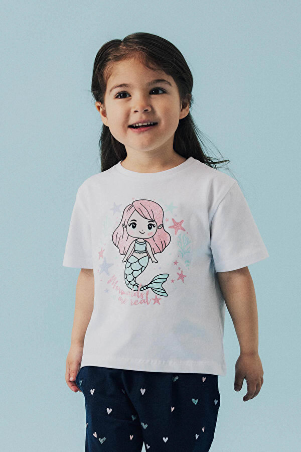 NMFFREJANE SS NREG TOP Beyaz Kız Çocuk Kısa Kol T-Shirt