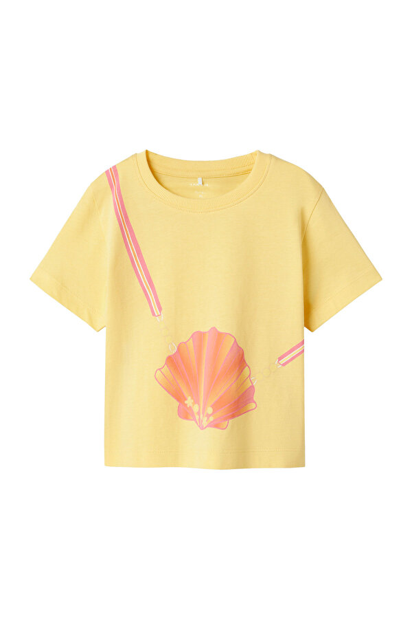 NMFJASSA SS NREG TOP PB Sarı Kız Çocuk Kısa Kol T-Shirt