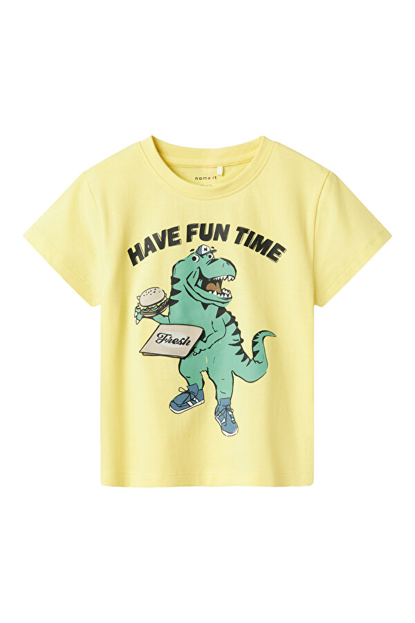 NMMDELLAN NREG SS TOP BOX Sarı Erkek Çocuk Kısa Kol T-Shirt