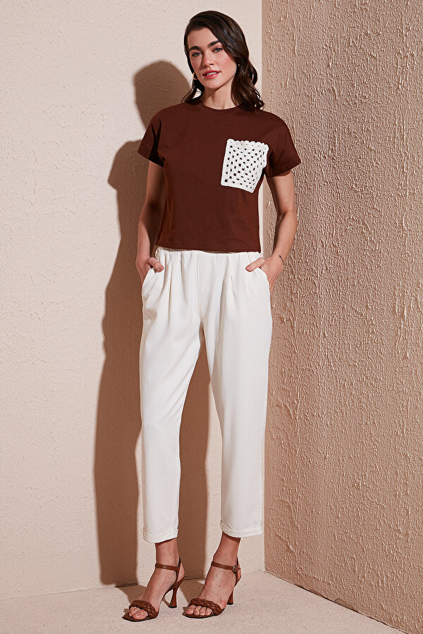 Bayan Pantolon 668YP5372 TAŞ