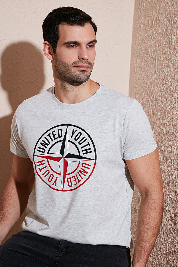 Erkek T Shirt 541PUSULA AÇIK MELANJ