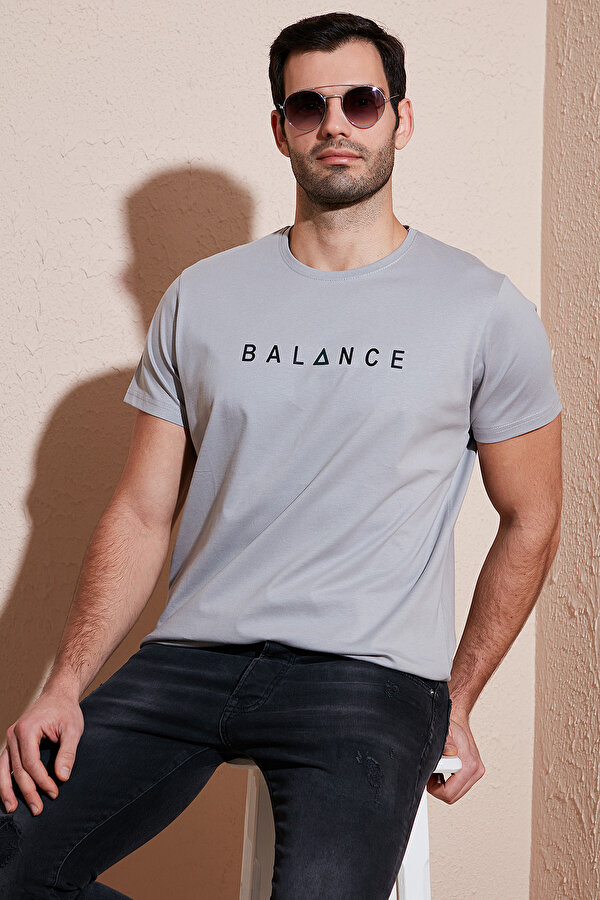 Erkek T Shirt 541BALANCE AÇIK GRİ
