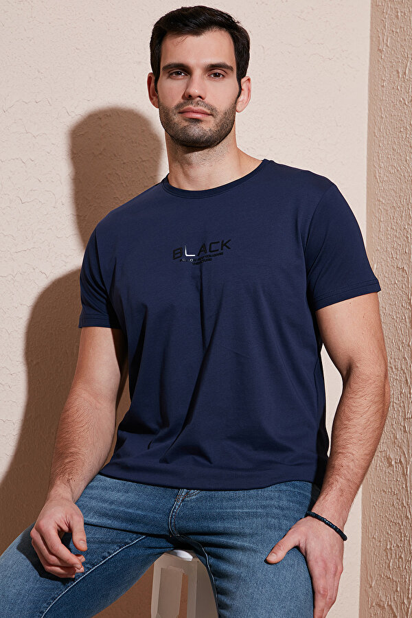 Erkek T Shirt 541FOLLOW LACİVERT