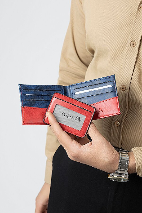 Erkek Set Kombin Kemer Cüzdan Kartlık Çakmak Kol Saati Hediyelik Kutusunda Lacivert Set PL-0974E2