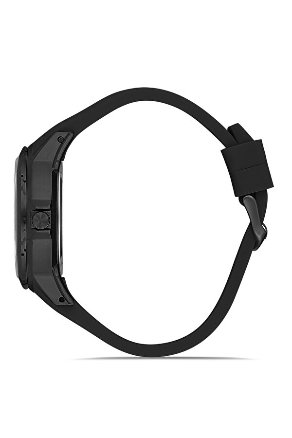 Kauçuk Kordon Metal Kasa Erkek Kol Saati Siyah Lacivert Renk PL-0974E6x