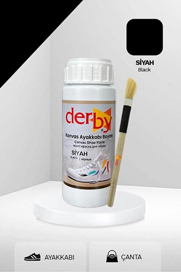 Kanvas - Bez / Kumaş Ayakkabı Boyası 100 Ml - Siyah