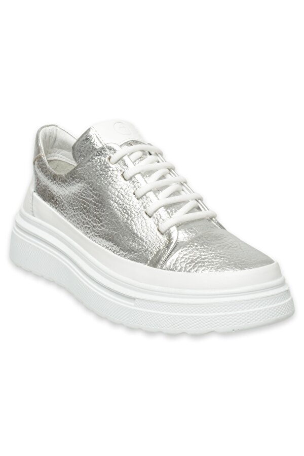 D25Ya-3255 Günlük Sneakers Gümüş Kadın Spor Ayakkabı