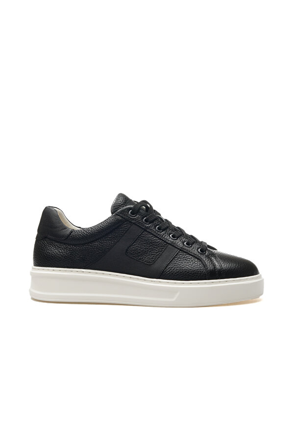 Erkek Hakiki Deri Sneaker Spor Ayakkabı 25y L5553 M Siyah